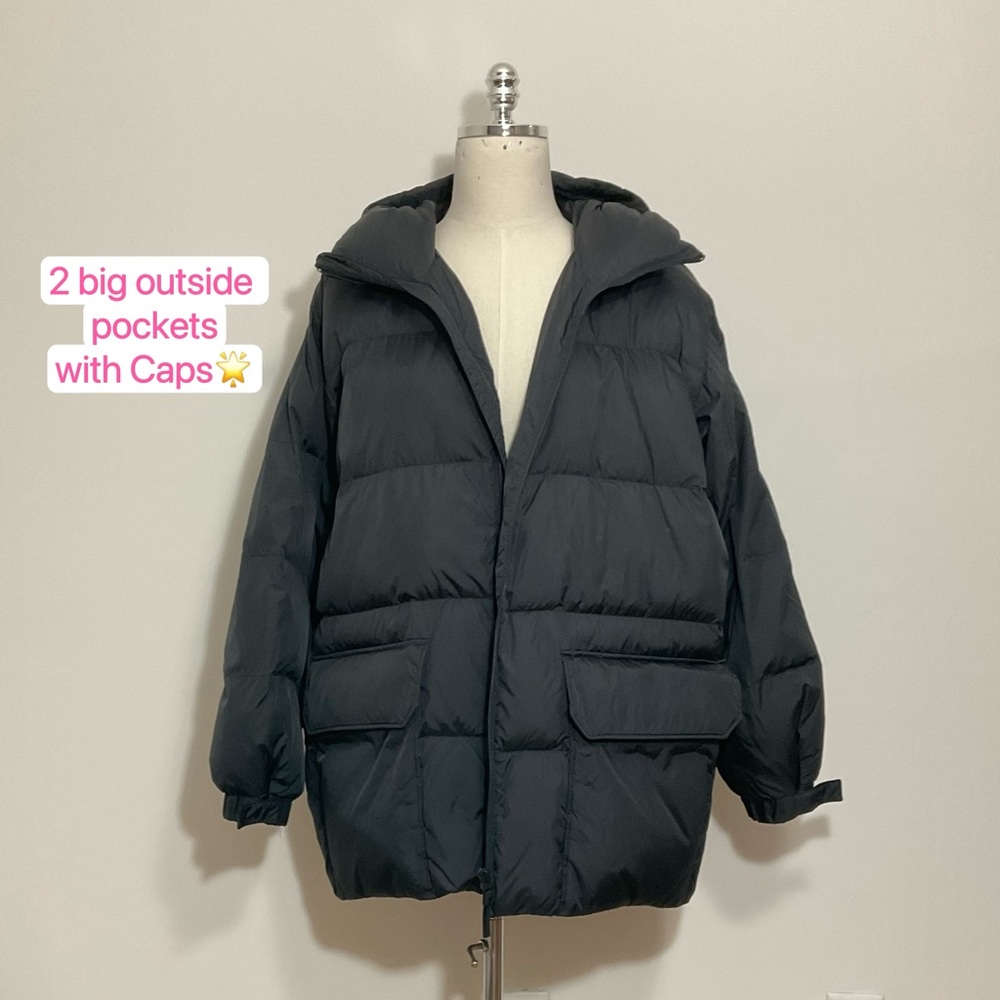 Unisex Uniqlo U Puffer Parka (Oversized/Black🖤)